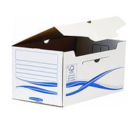 Fellowes Basic Lot de 10 Boîtes archives A4+ 20 cm Blanc/Bleu