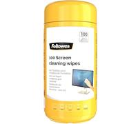 Fellowes Boite 100 Lingettes nettoyantes pour le Bureau, pour les écrans et autres surfaces, sans alcool, 9970311
