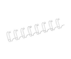FELLOWES Boîte de 100 peignes anneaux métal 34 boucles 6,4 mm blanc