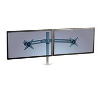 Fellowes Kit support Lotus – Bras double réglable pour 2 écrans VESA jusqu'à 26" 5,8 kg Argent