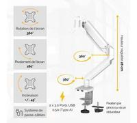 Fellowes Bras porte-écran simple Platinum Series