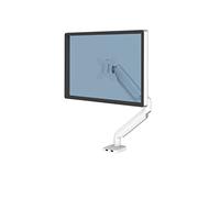 Fellowes Bras Porte écrans Platinum Simple pour 1 Moniteur jusqu'à 32", Hauteur Ajustable, Norme VESA, 2 Ports USB, Blanc, 8056201