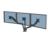 Fellowes Bras Porte Écrans Platinum Triple pour 3 Moniteurs Jusqu'à 27", Portrait Ou Paysage, Norme VESA, 2 Ports USB