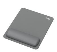Fellowes Breyta 100142556 Tapis de Souris Gris Monochromatique 240x200mm avec Repose-Poignets, Épaisseur 1.75cm, Poids 250g