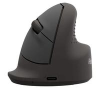 Fellowes Breyta - Souris verticale - ergonomique - moyen - pour droitiers - optique - 5 boutons - sans fil - Bluetooth, 2.4 GHz, USB-C - noir