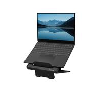 Fellowes Breyta Support Laptop Noir ABS, Ajustable 12 positions, jusqu'à 14", charge max 4kg, Dimensions 235x268x14mm, Hauteur max 18.9cm
