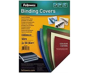 Fellowes Chromolux Pack de 100 Couvertures de reliure A4 Blanc