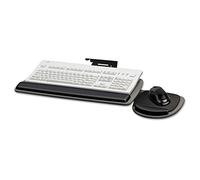 Fellowes 93841 Plateau de clavier avec repose-gel, 86,3 x 50,8 x 10,1 cm, graphite/noir