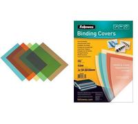 Fellowes Couverture, A4, Pvc, Rouge Transparent, 0,20 Mm