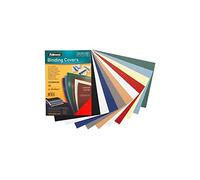 Fellowes - Couverture reliure Delta Grain Cuir DIN A4 250g Pack de 100 Noir