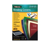 Fellowes Delta A4 Papier Noir 250g Texture Grain Cuir, Pack de 100 Feuilles, Dimensions 210x298x1mm, Compatible Reliure Anneaux