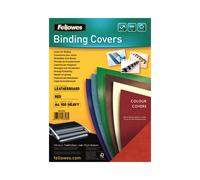Fellowes Delta A4 Rouge - Papier Couverture 250g/m² Texture Grain Cuir - Pack 100 Feuilles - Dimensions 210x298mm - Compatible Reliure Anneaux