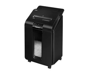 Fellowes Destructeur Automatique Auto Feed, destructeur de Papier AutoMax 100M, Micro-Cut, Coupe croisée, 10 Feuilles, Corbeille 23L, Maison et Bureau, broyeur Technologie Silent Shred, DIN P4