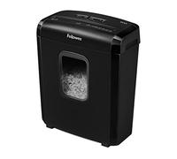 Fellowes Destructeur De Documents Powershred 6M, Destructeur De Documents Papier Coupe Mini-Cut, Sécurité DIN P-4, 6 Feuilles, Agrafes, Trombones, Cartes De Crédit, Corbeille 13L, Verrou De Sécurité