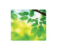 Fellowes Earth Series Feuilles - Tapis de Souris Optique 229x203x2 mm, Base Antidérapante, Plastique/Caoutchouc, Vert, Poids 100g