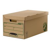 Fellowes Earth Series Flip Top Cube Lot de 10 Conteneurs montage manuel Marron