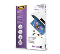 Fellowes Enhance A4 80 Micron Super Quick Glossy Laminating Pouches (Pack of 100