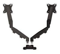 Fellowes Eppa - Kit de montage (montage par passe-câble, bras pour moniteur, support de montage VESA, montage de pince de bureau double, ressort à gaz) - pour moniteur - acier - noir - Taille d'écran