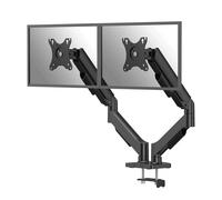 Fellowes Everyday Plus Bras Écran Double à Ressort à Gaz - Supporte 2 écrans Jusqu’à 32" et 9 kg, réglage en Hauteur sans Outil, VESA 75/100, Fixation par Pince ou œillet.