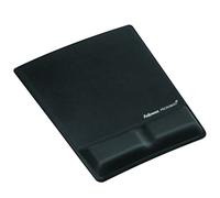 Fellowes Fabrik Mouse Pad/Wrist Support Black Black Single