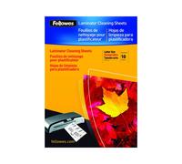 Fellowes Feuilles de Nettoyage A4 215x303mm - Papier Blanc - Épaisseur 1mm - Référence 5320604 - Paquet de 10