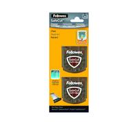 Fellowes - Kit 2 Lames SafeCut coupe droite - Lame de rechange transparente 35x10x35mm - Réf: 5411401