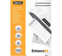 Fellowes Pochettes de plastification Enhance A4 80 microns Transparent Brillant Lot de 250