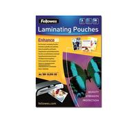 Fellowes Laminating Pouches Enhance 80 Micron - 80 Microns Pack De 100 - Brillant - A4 (210 X 297 Mm) Pochettes Plastifiées