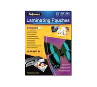 Fellowes laminating pouches enhance 80 micron - pack de 100 - brillant