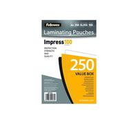 Fellowes Laminating Pouches Impress 100 Micron - 100 microns pack de 250 - brillant - blanc - A4 (210 x 297 mm) pochettes plastifiées