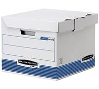 Fellowes Lot de 10 Boîtes à Conteneur flip top Bleu/blanc