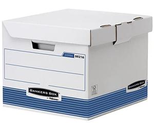 Fellowes Lot de 10 Boîtes à Conteneur flip top Bleu/blanc