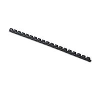 Fellowes Lot de 100 peignes en plastique - Dos rond, 6,35 mm, noir (52366)