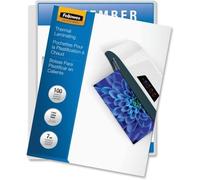 FELLOWES Lot de 100 pochettes brillantes 52041 - Lettre, 7 mil, 7 mm