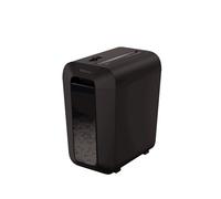 Fellowes LX65 Destructeur de Papier Coupe Croisée 4x40mm, 10 Feuilles, Corbeille 22L, Niveau de Sécurité P-4, Noir, Destruction Agrafes/Trombones/Cartes de Crédit