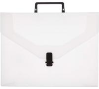 Fellowes M297 Mallette Polycart blanche 28x38x5 cm avec poignée et fermetures noires