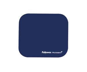 Fellowes Microban Bleu - Tapis de Souris Caoutchouc 226x192x3mm, Base Antidérapante, Surface Monochromatique, 60g, Référence 5933805