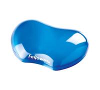 Fellowes Mini Repose Poignet Crystal Gel, Mini Repose-Poignet Ergonomique pour Souris Gel Transparent Bleu, 18 x 122 x 88 mm 91177-72