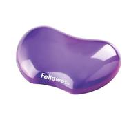 Fellowes Mini repose poignet Crystal Gel, mini repose-poignet ergonomique pour souris gel transparent violet, 18 x 122 x 88 mm 91477-72