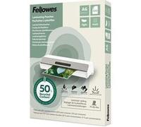 Fellowes Pochettes de plastification A6 - Pack de 100, Finition mate, Utilisation occasionnelle 75/80 microns, 50% de contenu recyclé - Plastification pour enseignants et bureaux