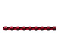 Fellowes - Pack de 25 Anneaux plastiques - 8 mm A4 - Rouge - Dossier 21 à 40 pages