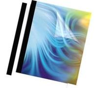 Fellowes Papier 9.53 mm 215.9 x 297.4 mm 90 feuilles noir, transparent 10 unités couverture à reliure thermique