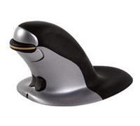 Fellowes penguin large - souris verticale - 2.4 ghz - noir, argent