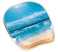 Photo Gel - Tapis de souris avec repose-poignets - multicolore, plage sablonneuse