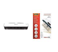 Fellowes Plastifieuse Sola, 125 Microns, Fonctions Anti-Bourrage Et Arrêt Automatique & Pochette De Plastification A4 125 Microns Format A4 Pack De 25 Feuilles