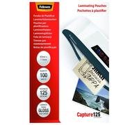 Fellowes laminating pouches capture 125 micron - 100 - 83 x 113 mm - p