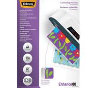 Fellowes Pochette à plastifier prédécoupée 228 x 303 mm 160 mic 100 pièces