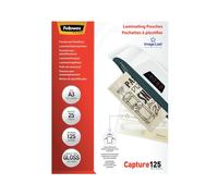 Fellowes Pochettes de Plastification A3 ImageLast, 125µm, Transparent Brillant - Pack de 25 feuilles (436x310mm) - Réf. 5396501