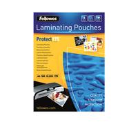 Fellowes Pochettes de plastification A4, 175 microns, Finition brillante, 210x300mm, Plastique transparent, Pack de 100 unités