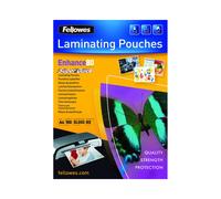 Fellowes Pochettes de Plastification A4 SuperQuick Brillantes 80 microns (216x303mm) - Pack de 100, Scellées sur le Côté, Compatibles Plastifieuses A3